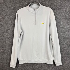 Peter Millar Masters Light Gray 1/4 Zip Pullover